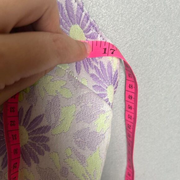 Vintage Handmade Purple Green Floral Vest Artsy Retro 70's Hippie Festival Small - Picture 6 of 6